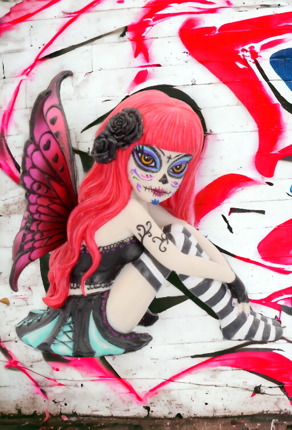 Valentine Figurine Sugar Skull Fairy 10cm