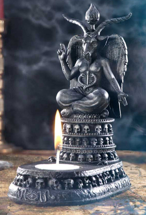Baphomet's Devotion Tea Light Holder 17cm
