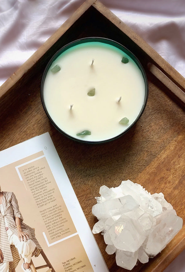 Healing Crystal Candle - Green Jade