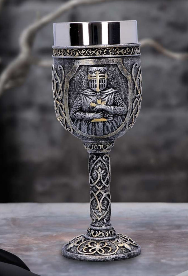 Armoured Medival Knight Soldier Goblet 19cm