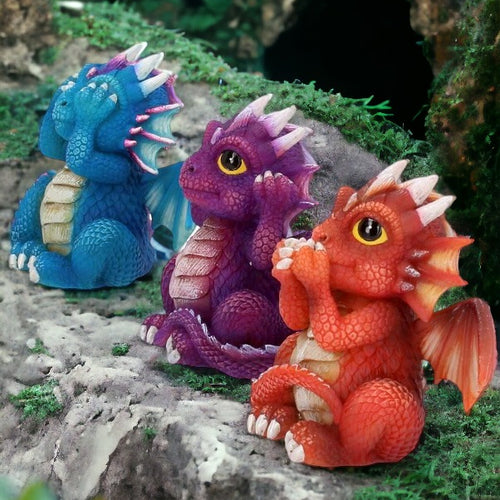 Three Wise Dragonlings 8.5cm