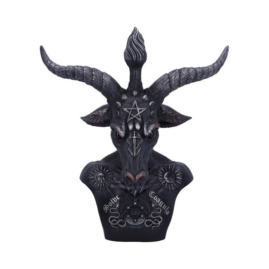 Celestial Black and Silver Baphomet Bust 33cm