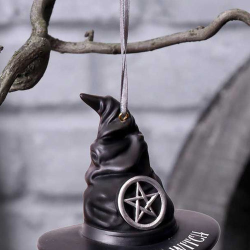 Bad Ass Witch Hanging Ornament 9cm