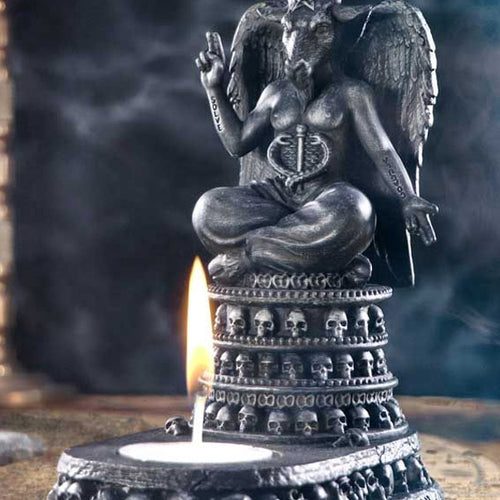 Baphomet's Devotion Tea Light Holder 17cm