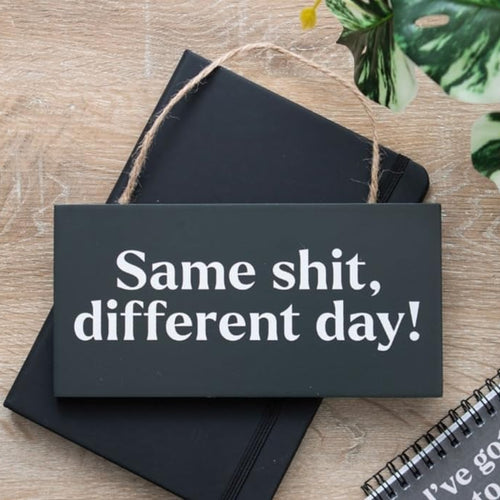 Same Sh*t, Different Day Hanging MDF Sign