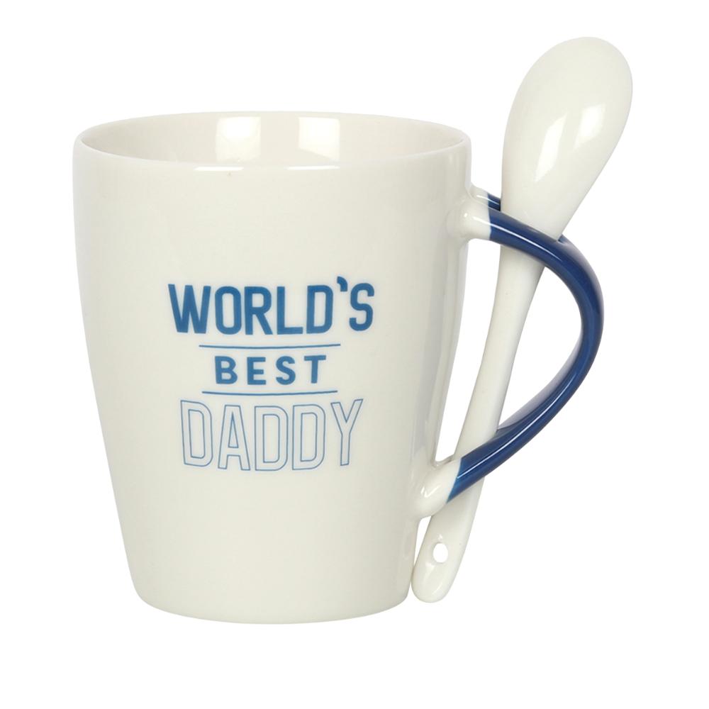 World's Best Daddy Ceramic Mug and Spoon Set