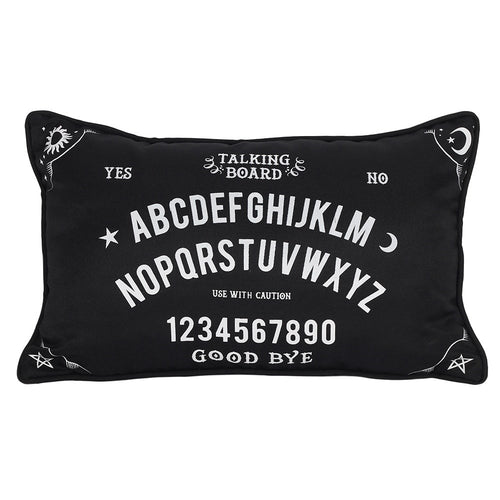 Rectangular Black and White Talking Board Cushion 40cm