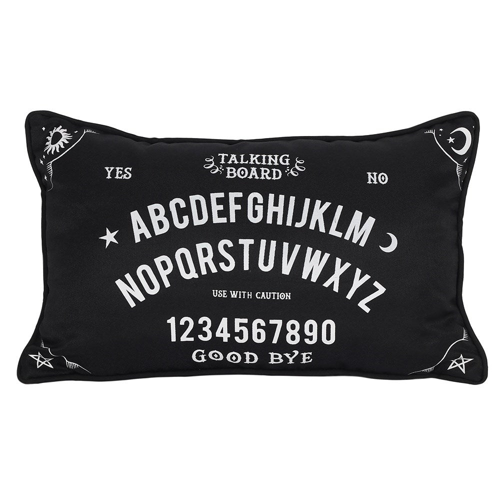 Rectangular Black and White Talking Board Cushion 40cm