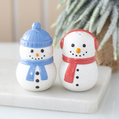 Winter Snowmen Salt and Pepper Shakers