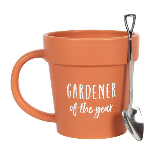 Gardener of the Year Pot Mug and Shovel Spoon