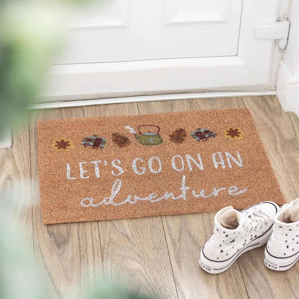 Let's Go on an Adventure Natural Coir Doormat 40cm x 60cm
