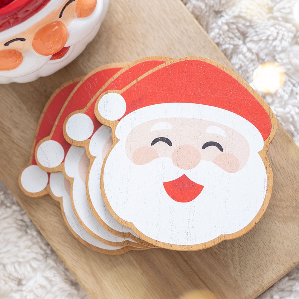 Jolly Santa Christmas Set of 4 Coaster
