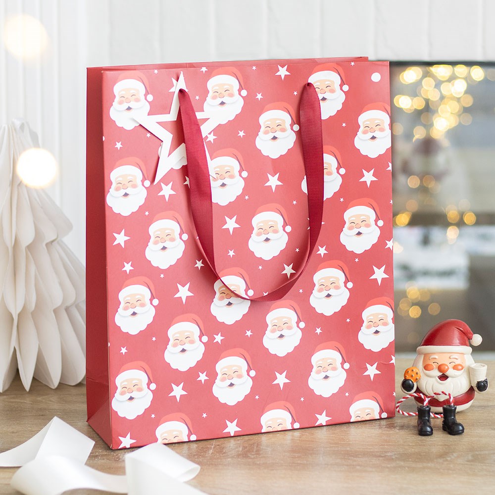 Jolly Santa Christmas Gift Bag