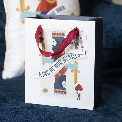 King of Our Hearts Playing Card Medium Gift Bag 23cm