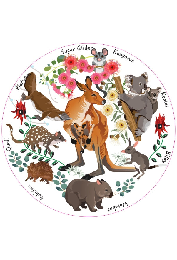 Australian Animals Fridge Magnet