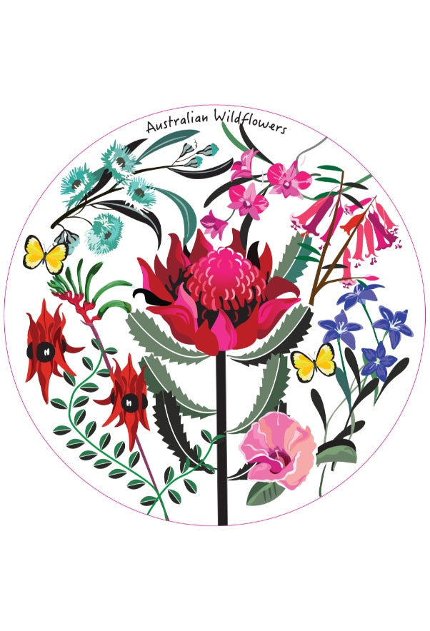 Australian Flowers Fridge Magnet