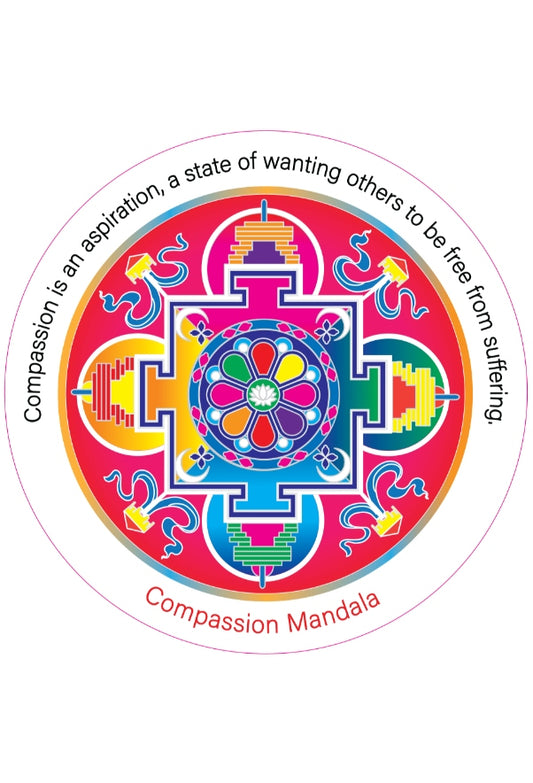 Compassion Mandala Fridge Magnet