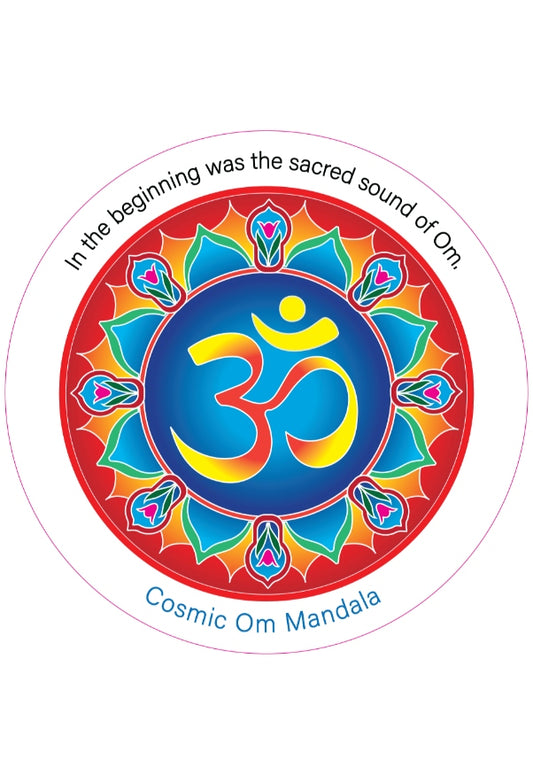 Cosmic Om Mandala Fridge Magnet