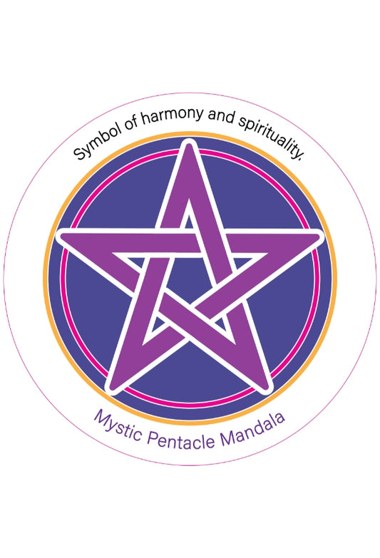 Mystic Pentacle Mandala Fridge Magnet