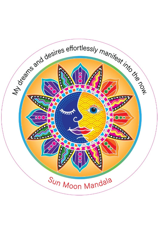 Sun Moon Mandala Fridge Magnet