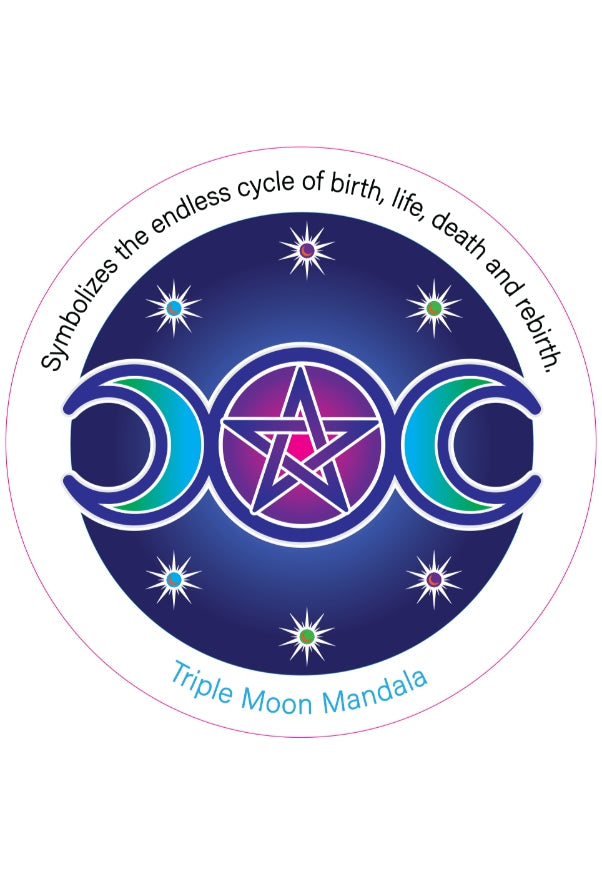 Triple Moon Mandala Fridge Magnet