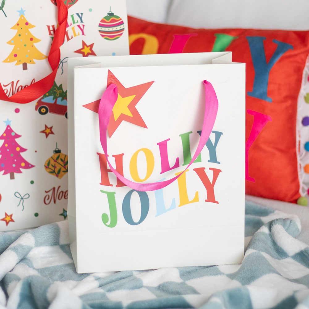 Holly Jolly Gift Bag 23cm