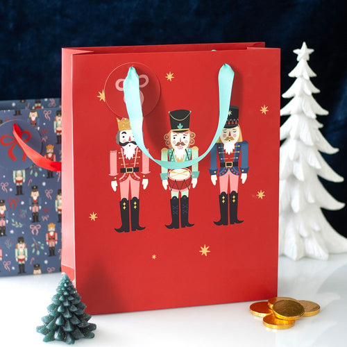 Red Nutcracker Gift Bag 23cm