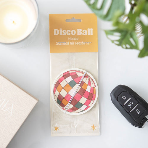 Disco Ball Honey Scented Cardboard Air Freshener