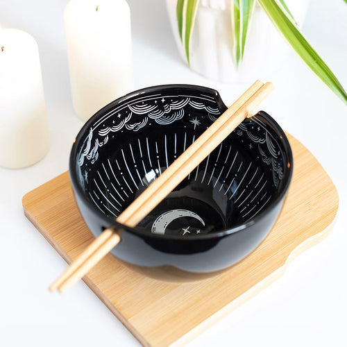 Spellbound Sky Noodle Bowl and Chopsticks Set