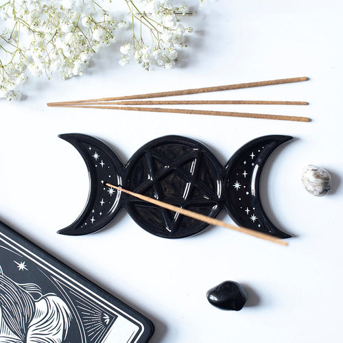 Spellbound Secrets Triple Moon Incense Stick Holder