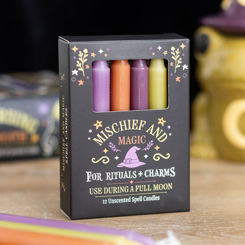 Mischief and Magic Pack of 12 Spell Candles