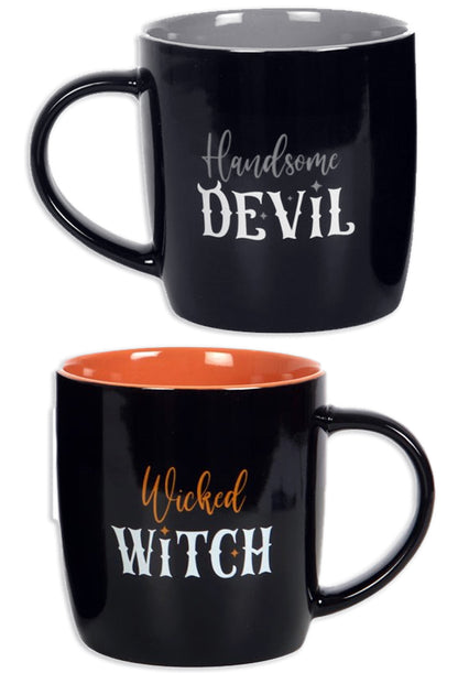 Wicked Witch and Handsome Devil Couples Mug Set